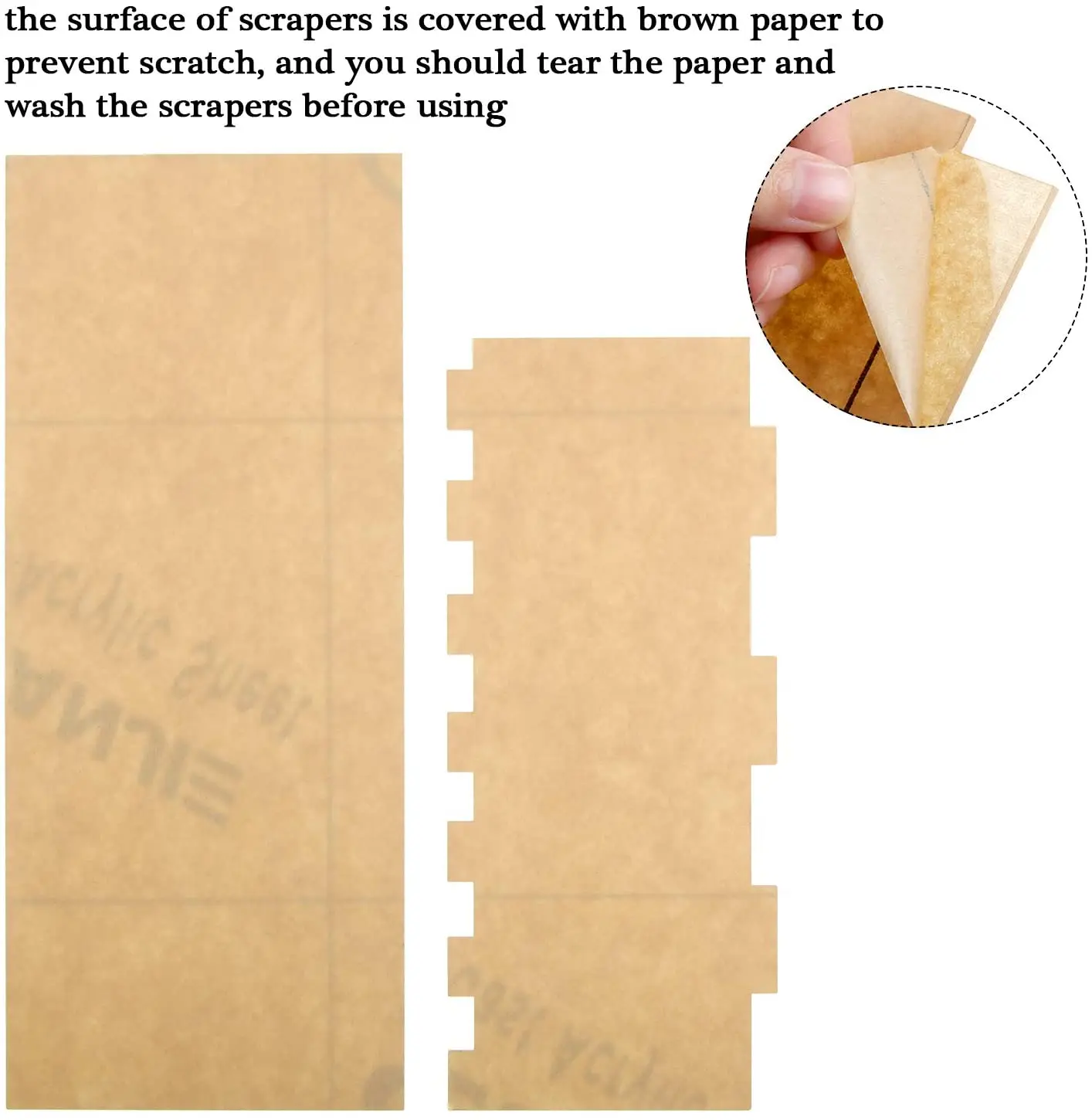 12 дюймов Большой прозрачный акриловый скребок для торта с гладкими и полосками