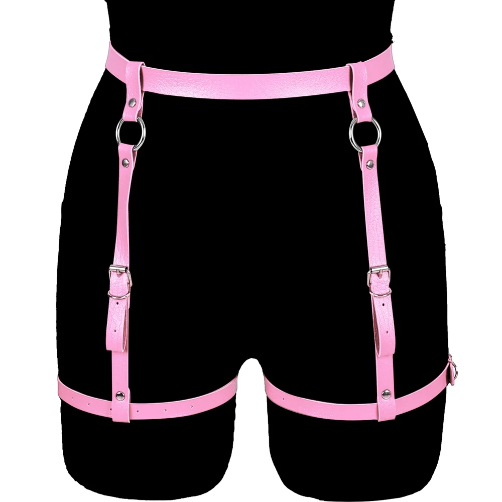 

Women Garter Belt Goth Leather Harness Sexy Erotic Lingerie Thigh Body Bondage Leg Suspender Cage Waist Sword Belt Stocking