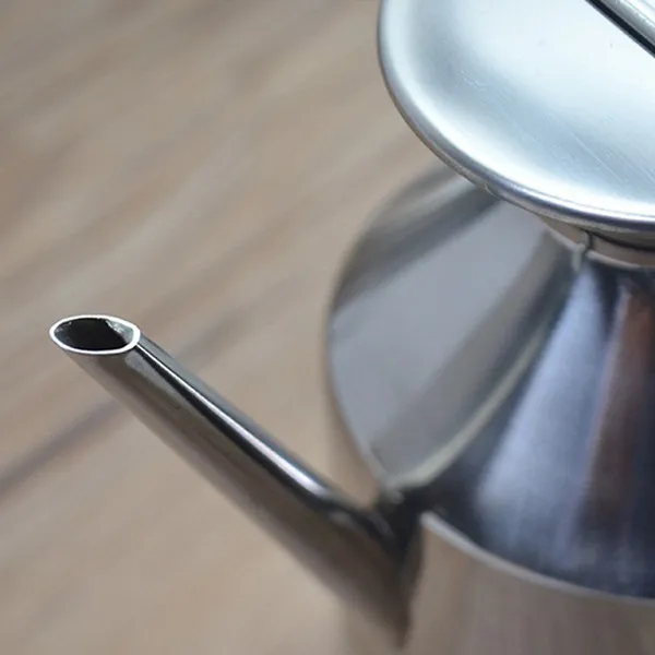 

375Ml Stainless Steel Kitchen Oil Sauce Pot Container Bottle Can Dispenser Leak-Proof Long Mouth Mirror Varnish Bottle