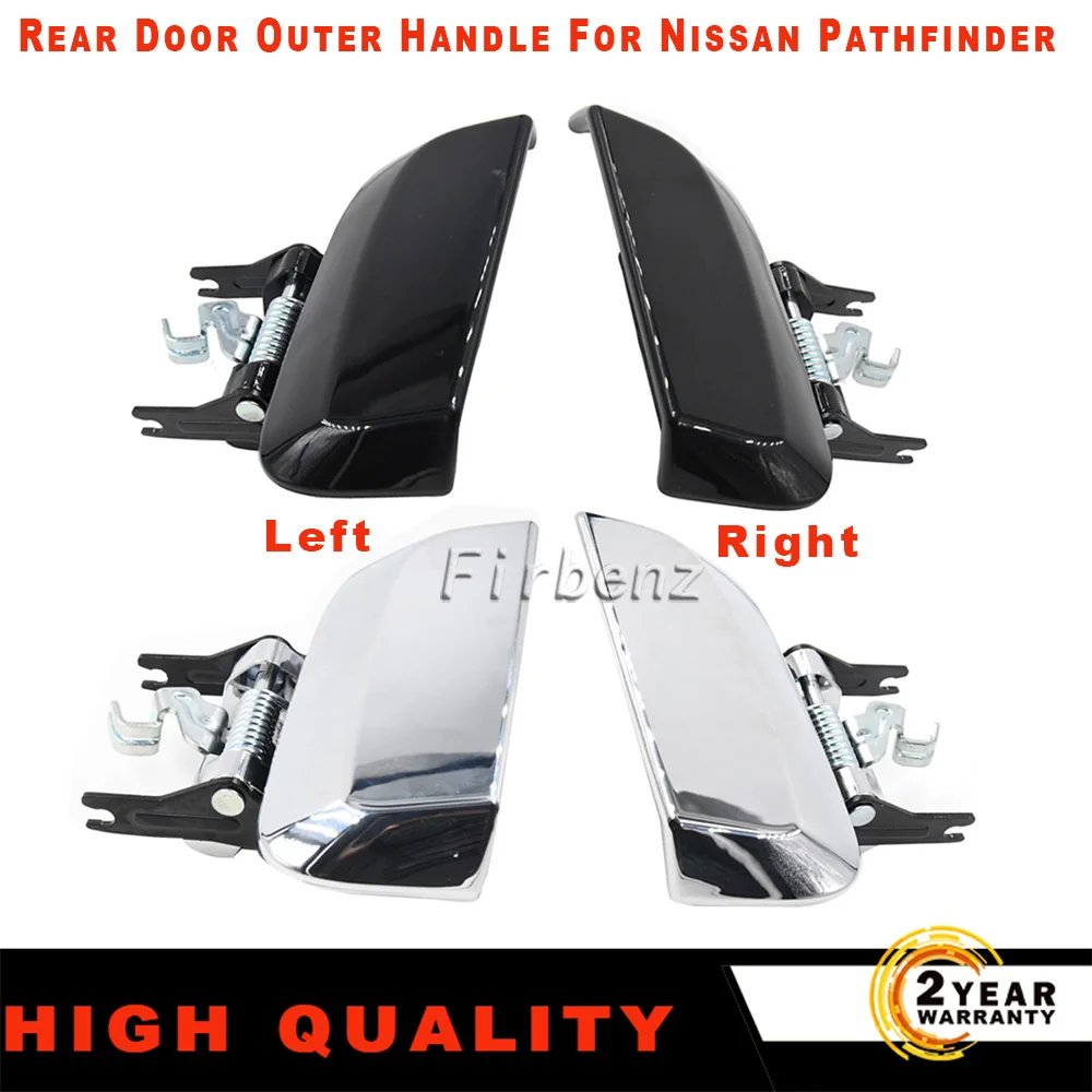 Черная/черная левая и правая задняя искусственная кожа для Nissan Pathfinder R51 2005 2006 2007
