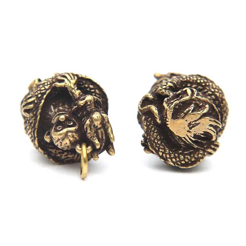 Ретро Медный Китайский Зодиак животное дракон обнимающая обезьяна счастливая