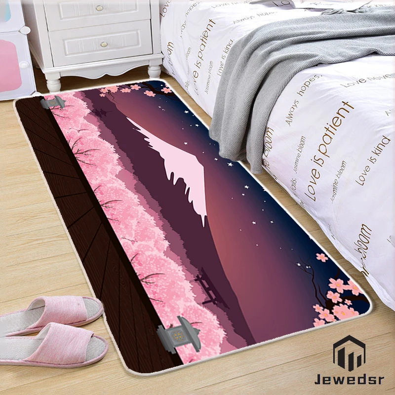 

Dark style landscape painting kitchen mat entrance mat family bedroom carpet balcony home floor mat bathroom non-slip mat