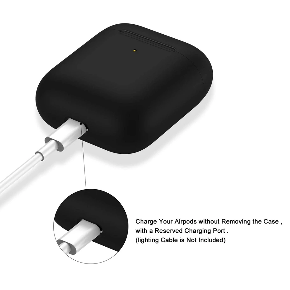 Силиконовый чехол для AirPods 2 Чехол для зарядки наушников чехол для Apple AirPods Air Pod 1 2 Bluetooth коробка гарнитура защитный чехол