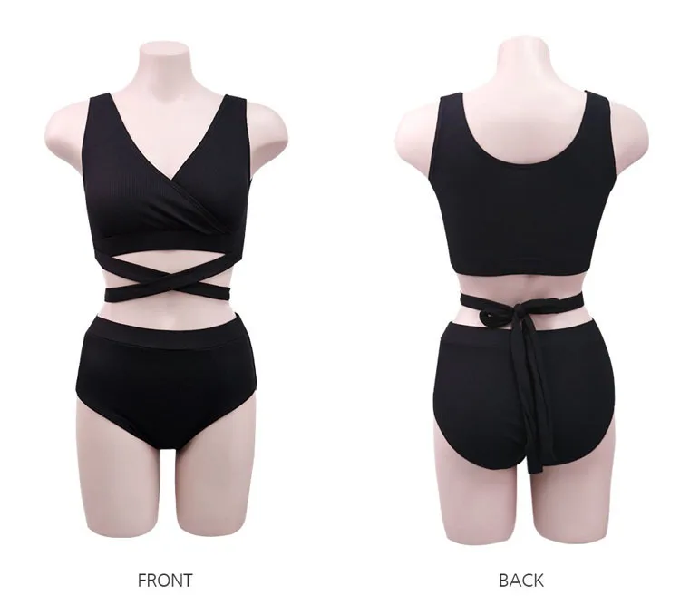 Купальник для подростков купальный костюм женский раздельный из двух предметов