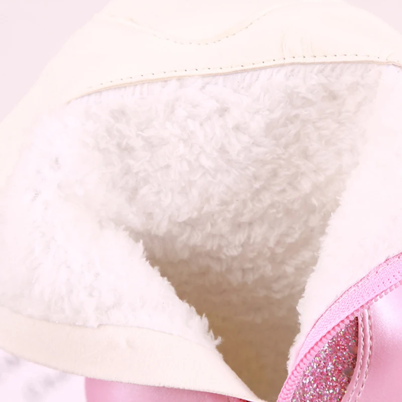 Водонепроницаемые зимние ботинки для девочек обувь принцессы на высоком каблуке