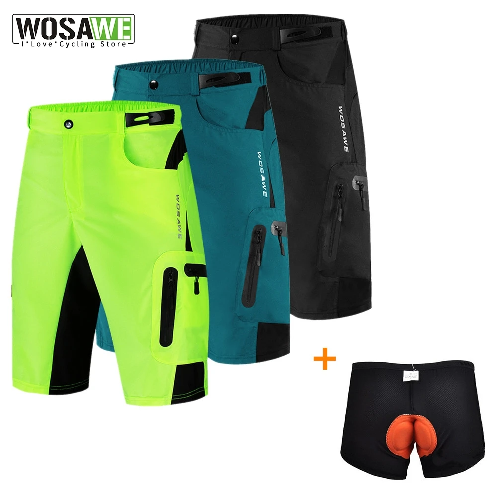 WOSAWE летние мужские велосипедные шорты свободные дышащие светоотражающие для