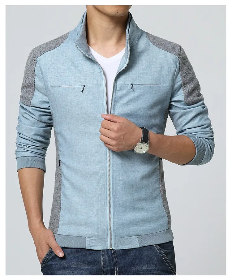 

Aransue Plus Size Men's Linen Jacket Fashion Casual Zip Coat Long Sleeve Thin Outwear For Spring Summer Clothes