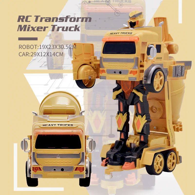Игрушка для мальчиков экскаватор Gesto машинки RC 1:12 игрушки с музыкой RC инженерный автомобиль трактор 2,4G Роботизированный пульт дистанционного управления грузовик VS Huina - Цвет: Mixer Truck