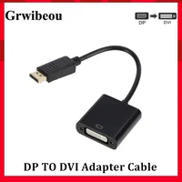 Видеоадаптер DisplayPort (штекер)/DVI (разъем), Grwibeou, с кабелем, 1080p, для мониторов, проекторов, дисплеев