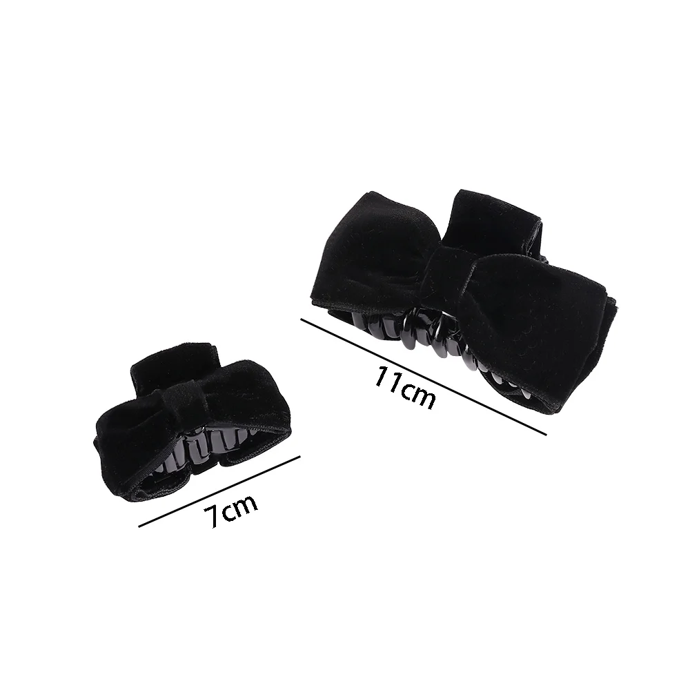 

1 Pcs Simple Temperament Velvet Bow Hair Claw Korean Trendy Headdress Hairpin Large Hair Catch Clip Headwear