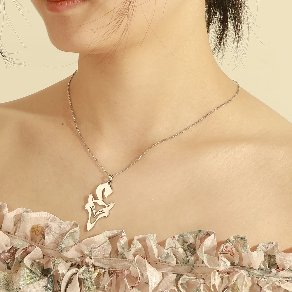 Skyrim ожерелье единорога лиса журавль Женщины Девушки из нержавеющей стали - Фото №1