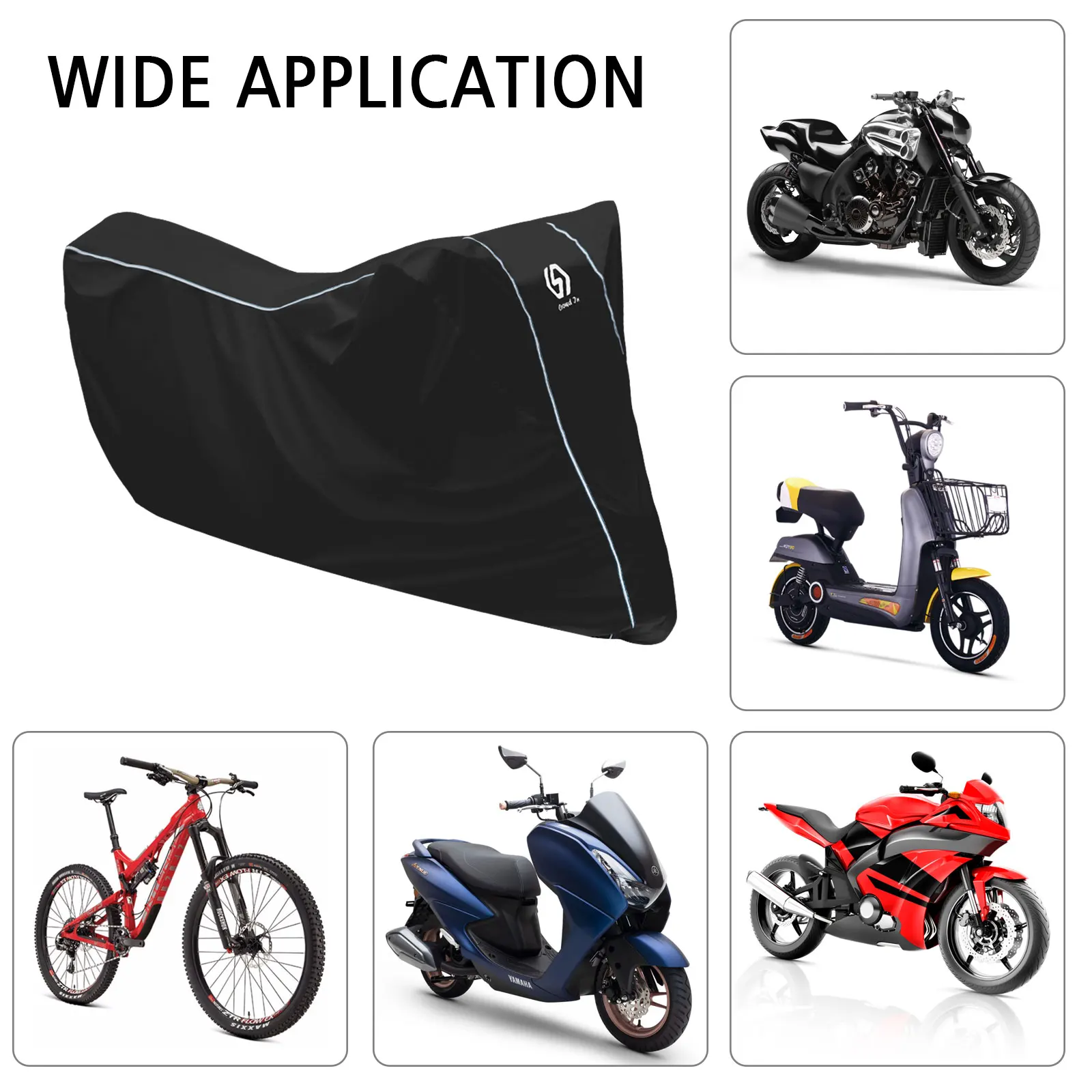 

Motorcycle Cover Bike Scooter Waterproof Dustproof Cool Down Moto Rain Cover Outdoor UV Protection Indoor Lock-holes Design