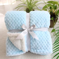 3d plaids furry blanket sofa blanket for girls and boyssoft baby bed spread for all seasonsnewborn wrapcrib beddings
