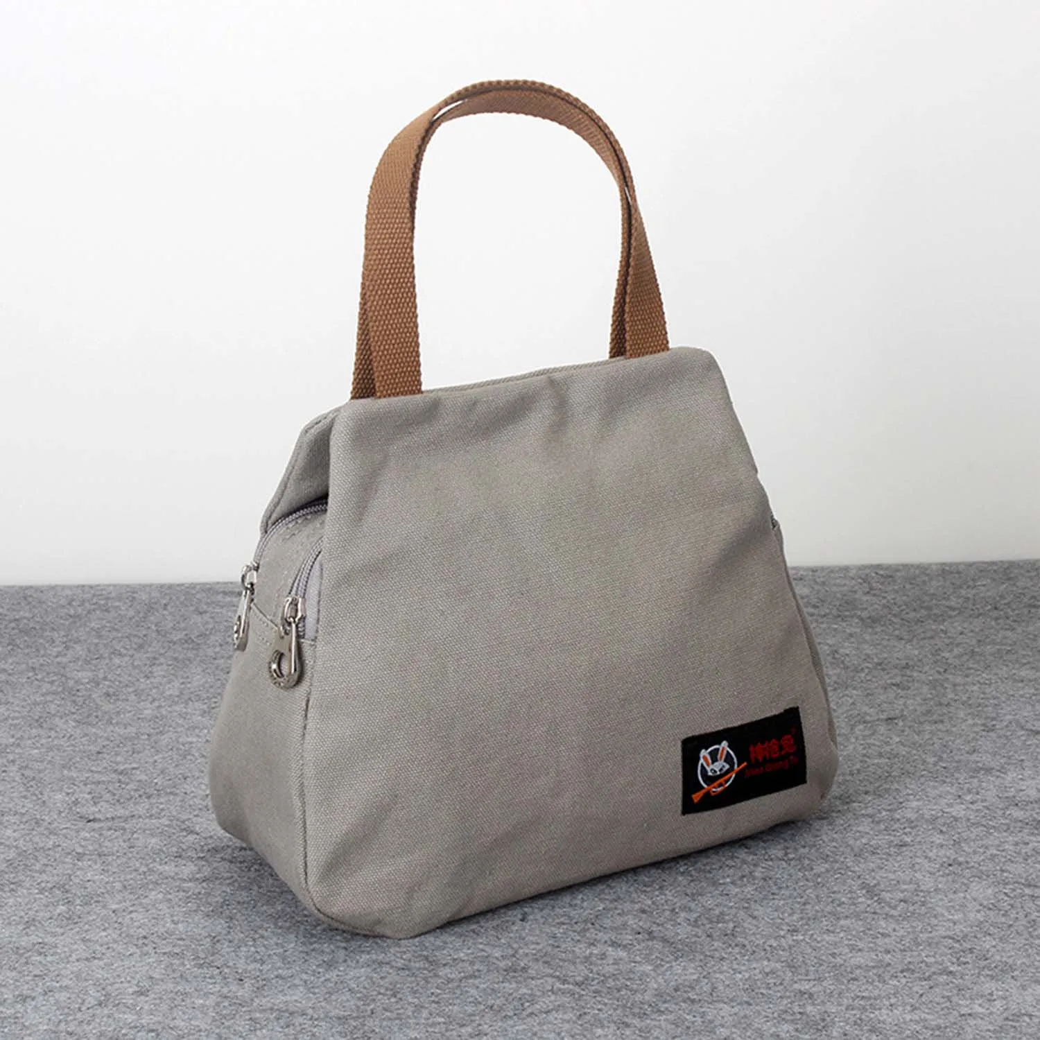 Fashion Women Shoulder Bag Canvas Shopping Bags Multifunction Portable Female Handbag Large Capacity Messenger Bag Durable Solid