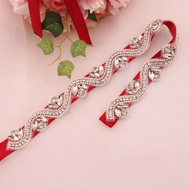 

Bridal dress belt Ladies belt wedding dress belt pearl crystal belt important occasion wedding accessories