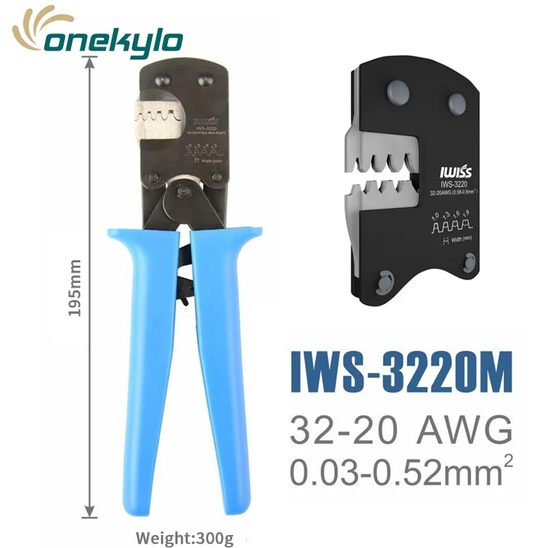 IWS-3220 IWS-3220 обжимные плоскогубцы ручные обжимные инструменты для JST SHD, JAM, TYCO D-100 и т. Д. Обжимной диапазон 0,03-0,5 мм м²(AWG: 32-20) Ручной инструмент IWISS - Цвет: IWS-3220
