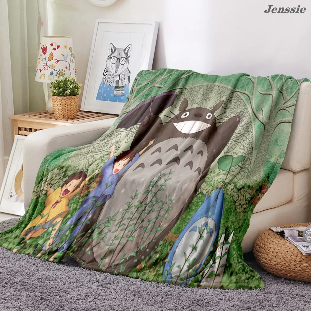 

Фланелевое Одеяло с 3D рисунком кота Тоторо из мультфильма s, мягкое теплое Флисовое одеяло кораллового цвета, зимнее покрывало для дивана, д...