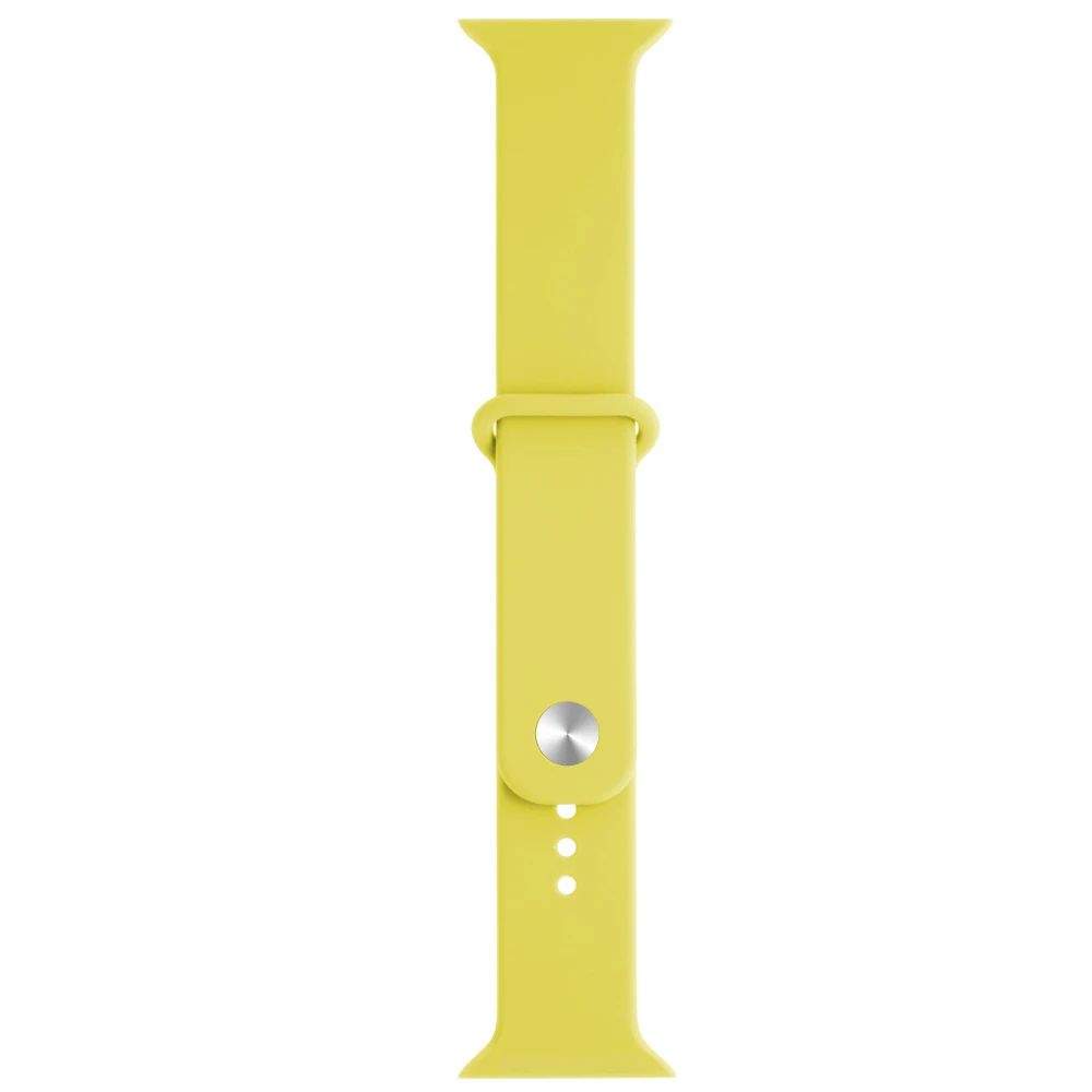 yellow Ремешок для iwatch серии 4 40 мм 44 мм для Apple Watch серии 4 3 38 мм 42 мм мягкий силиконовый дышащий сменный спортивный ремешок - Цвет: yellow