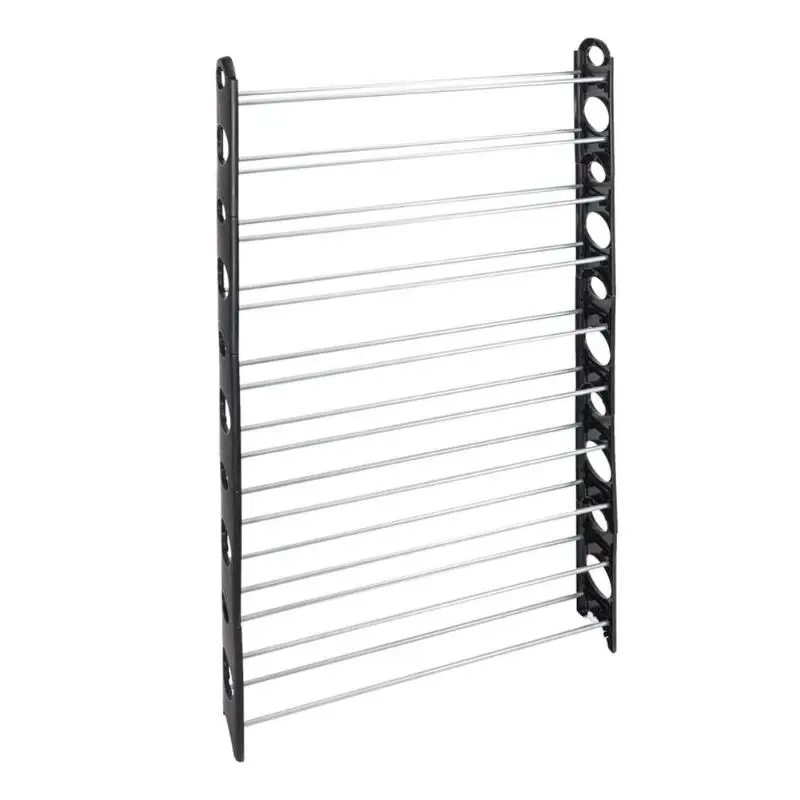 

10 Tiers Plastic Dustproof Shoe Rack Adjustable Steel Shoes Storage Organizer Cabinet Shelf for 50 Pairs Shoes