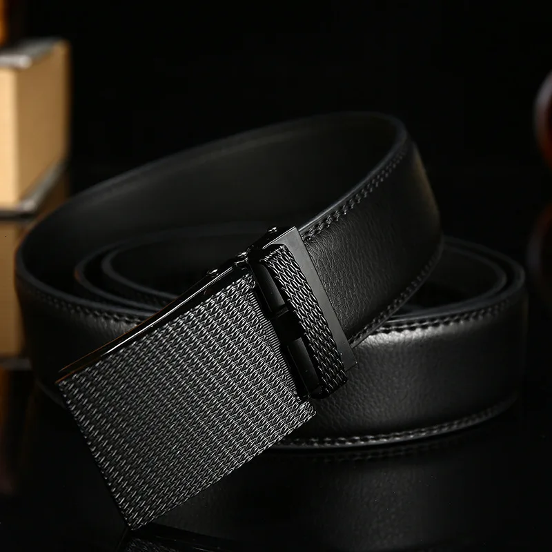 Мужской ремень из натуральной кожи с автоматической пряжкой|Мужские ремни| |
