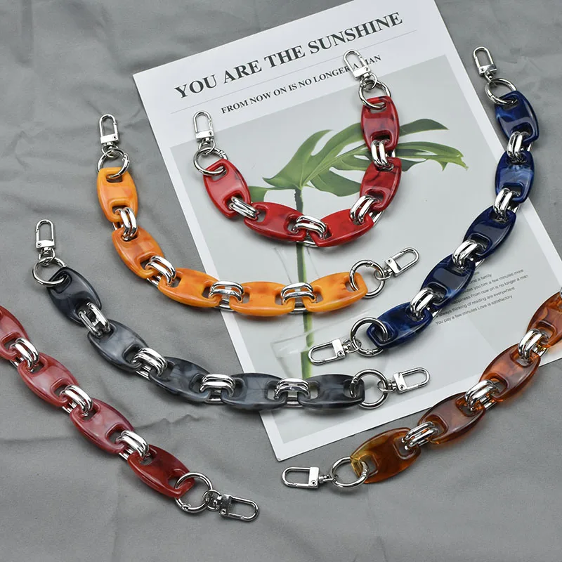 

High Quality Acrylic chain Color Women Acrylic Shoulder Bag Strap Chic Solid Color Or Mix Color Messenger Handbags Belts