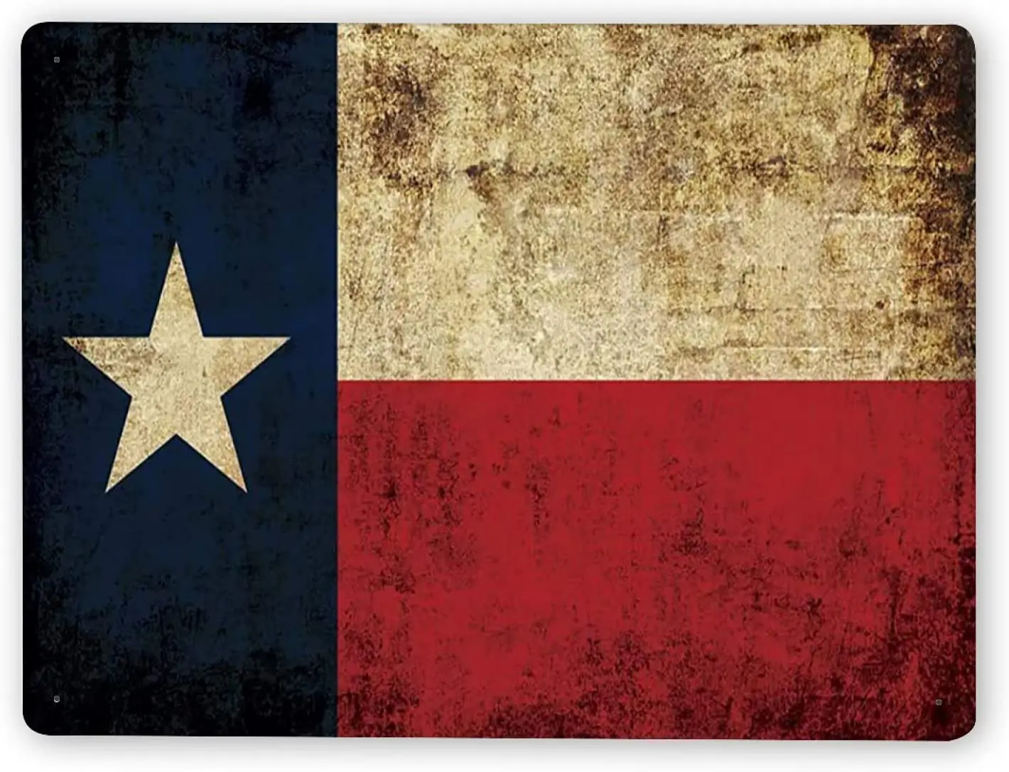 

1595 Warning Sign,Texas State Flag Vintage Sign,Tin Aluminum Metal Decor Painting Traffic Warning Sign 8x12 Inch