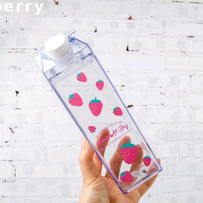 2020 новая портативная бутылка для воды хранения молока Sakura Print клубника