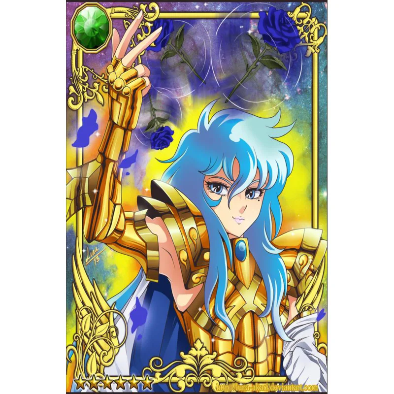 Лидер продаж настенный художественный постер Saint Seiya из шелковой ткани печатная