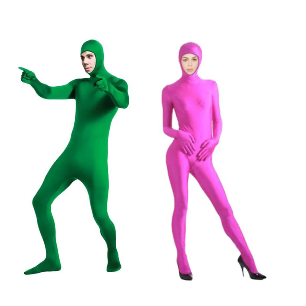 Костюм с открытым лицом Pink Joji Zentai костюмы на Хэллоуин Взрослый комбинезон