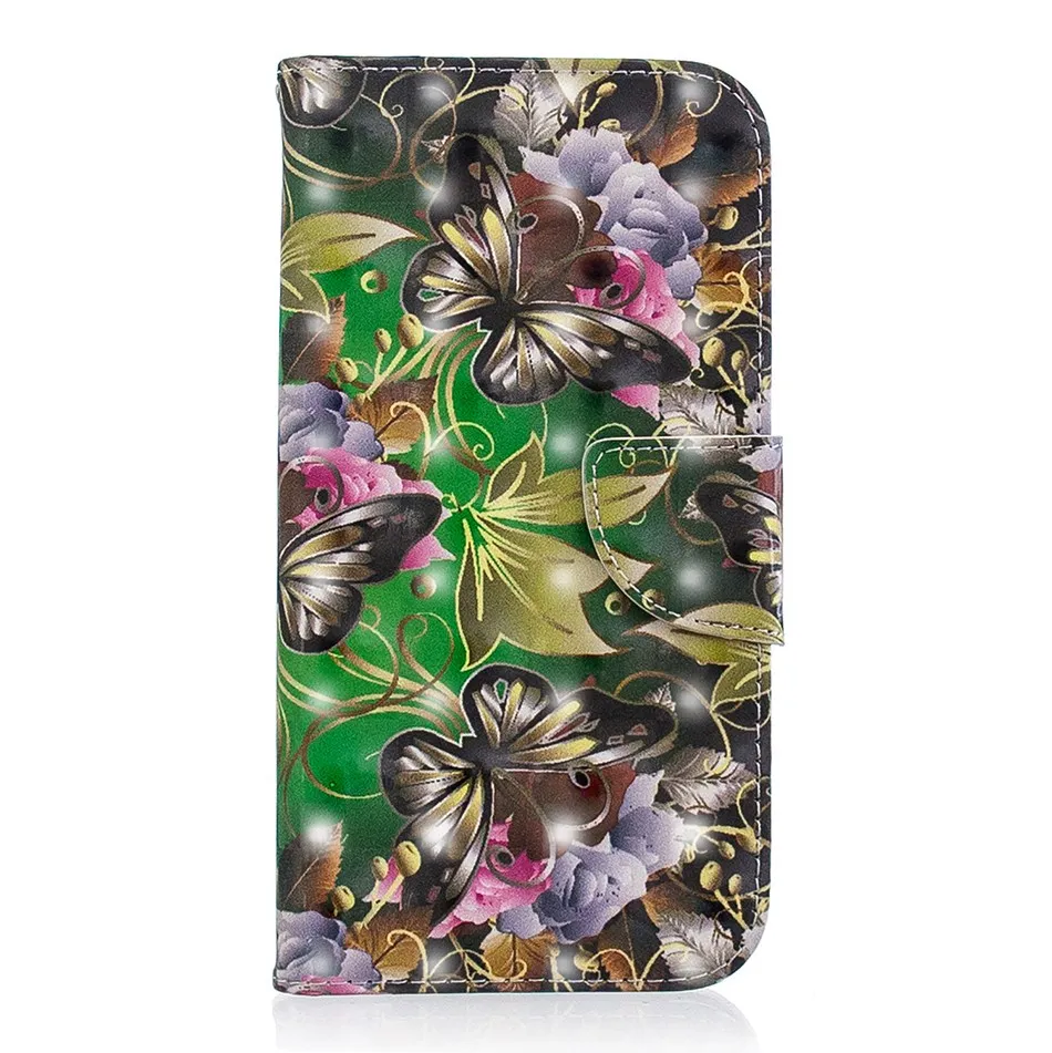 Чехол с объемным эффектом слона бабочки для iPhone XS Max из искусственной кожи, бумажник, флип-чехол для iPhone X, XR, 6, 6 S, 7, 8 Plus, чехлы для телефонов
