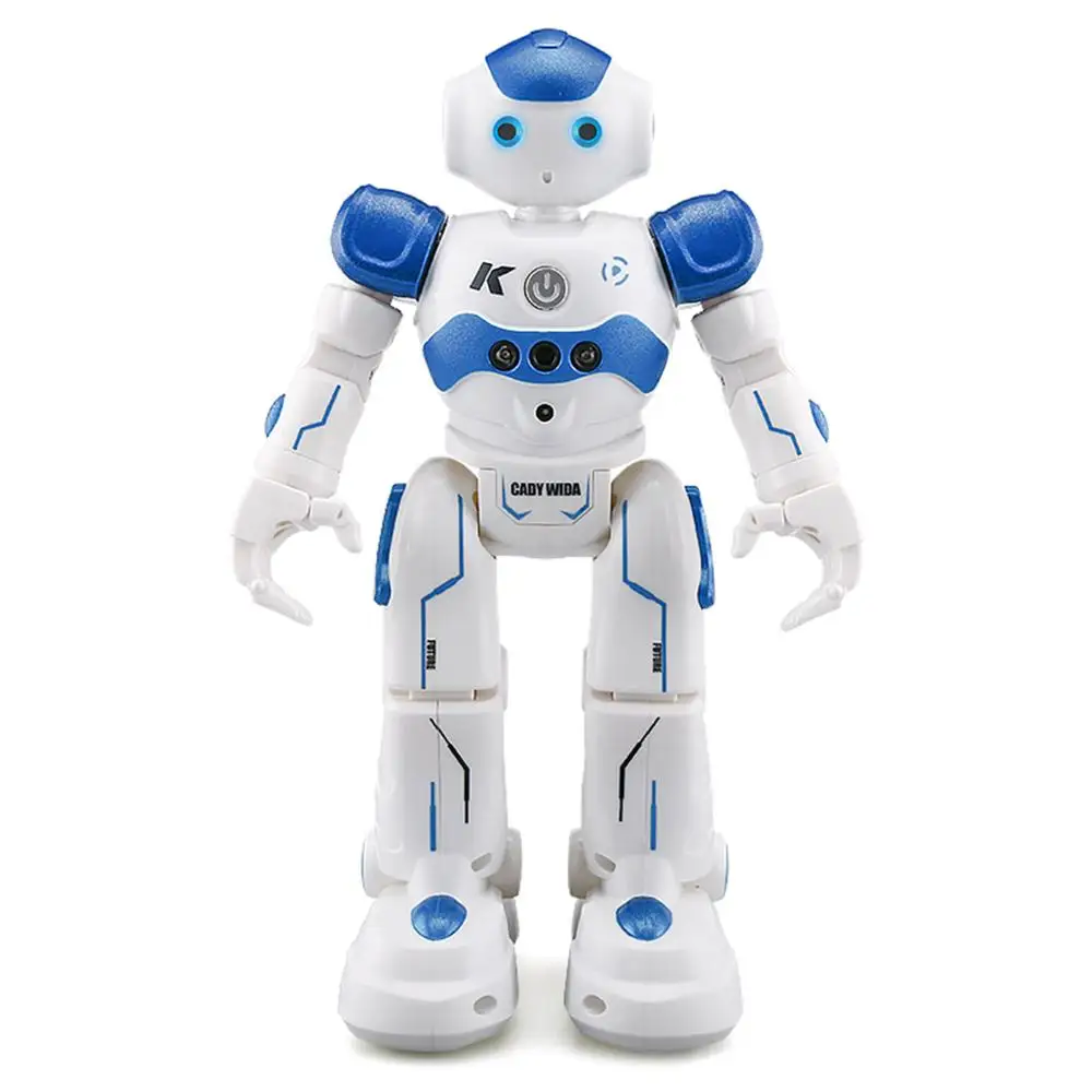 Синий R2 usb зарядка танцы управление жестами RC робот игрушка интеллектуальная программа для детей подарок на день рождения - Цвет: Синий