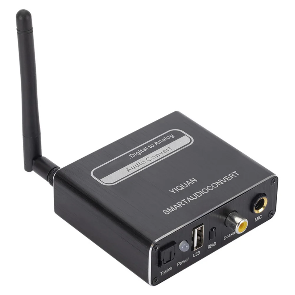 

192kHz Digital to Analog Converter with Remote Bluetooth-Compatible DAC Digital Coaxial Toslink to Analog Stereo L/R RCA