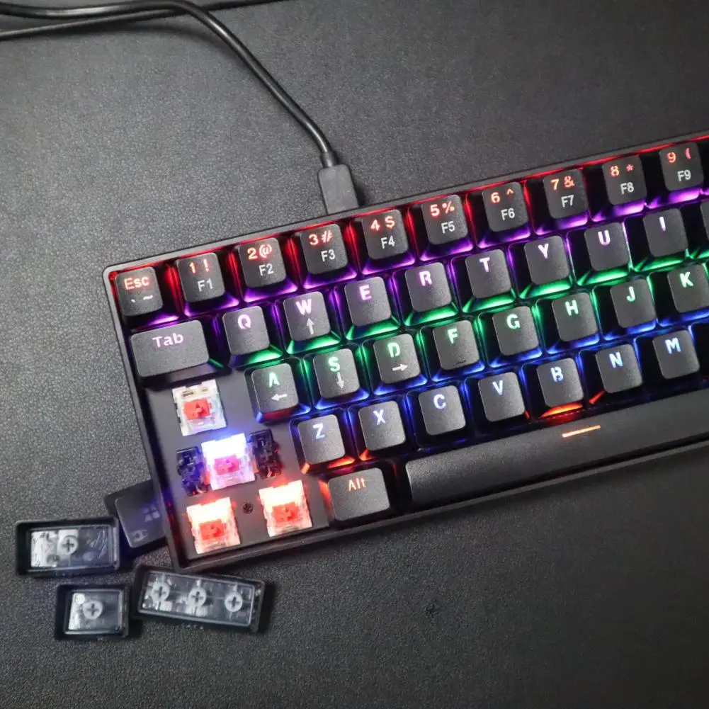 

DK61 Wired Keyboard Quick Response Plug Play Waterproof Type-C 61 Keys Mechanical Keyboard for Office Gaming Keyboard