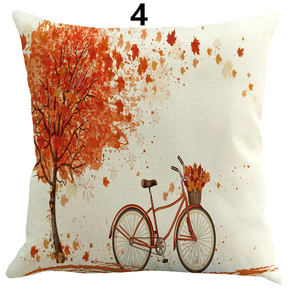 

Red Maple Printed Cushion Covers 45x45 cm 1 Piece Polyester Useful Throw Pillow Cover for Car Chair Home Decorations Pillowcases