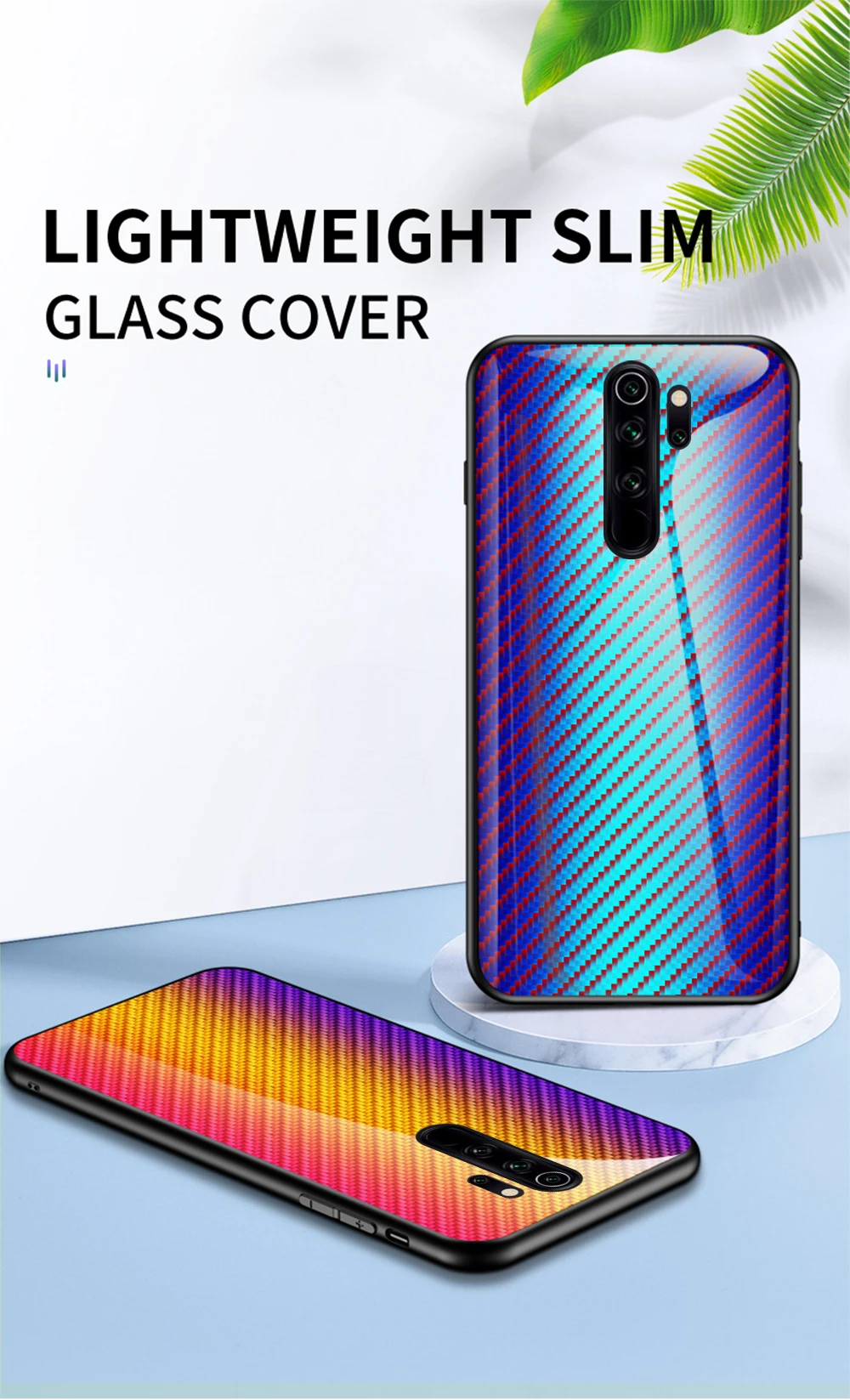 Для Xiaomi Redmi Note 8 Pro Чехол из закаленного стекла с градиентом задняя крышка Мягкий силиконовый чехол для телефона для Redmi Note 8T 8 Pro