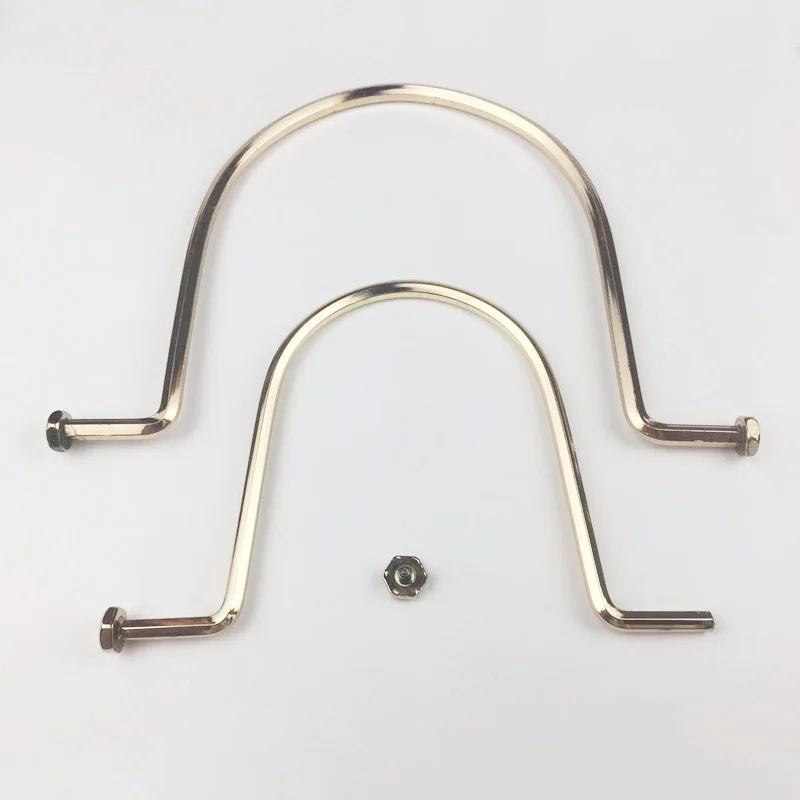 

Fashion Purse Handle Hardware Metal Women's Bag Short Handles DIY Craft Replacement Handbag Making Accessories