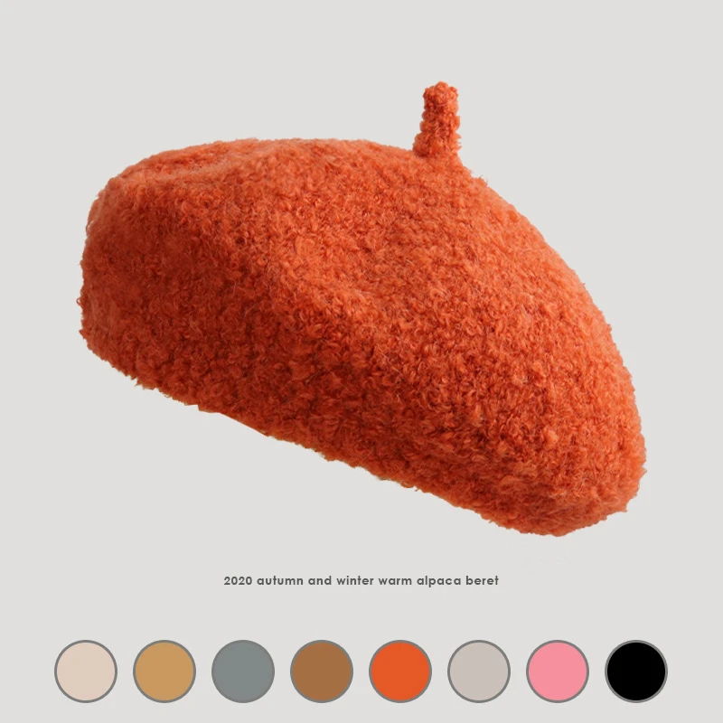 Новинка 2020 зимний теплый берет из искусственной шерсти женская шапка во