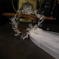 bridal veil photo bridal wreath veil wedding dress accessories photo studio location photo with makeup headdress