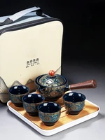tea set small set lazy man automatic tea making artifact tea pot portable travel tea set household japanese simple tea set cup