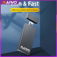maiwo k1642s usb 3 0 to msata ssd box external case aluminum alloy 5gbps portable solid state drive mobile enclosure