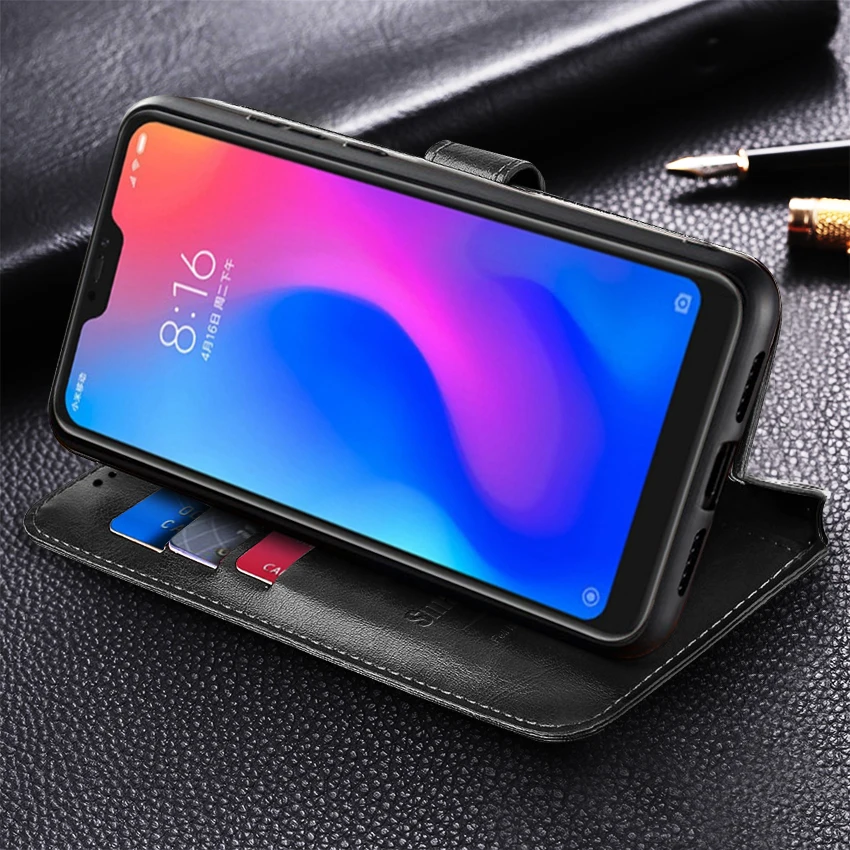 Чехол подставка для Xiaomi Mi A2 Lite чехол с откидной крышкой роскошный Магнитный