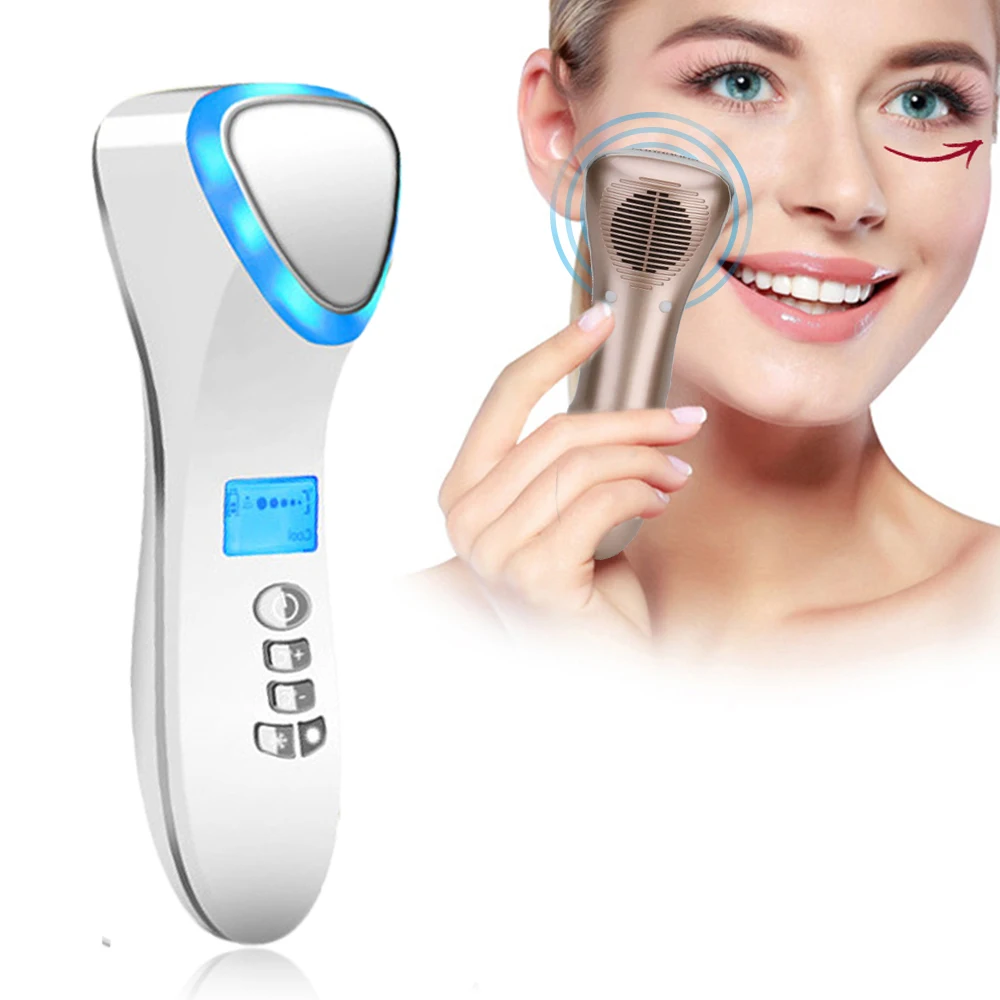 Ультразвуковой криотерапия светодиодный горяче холодный молоточек лифтинг для