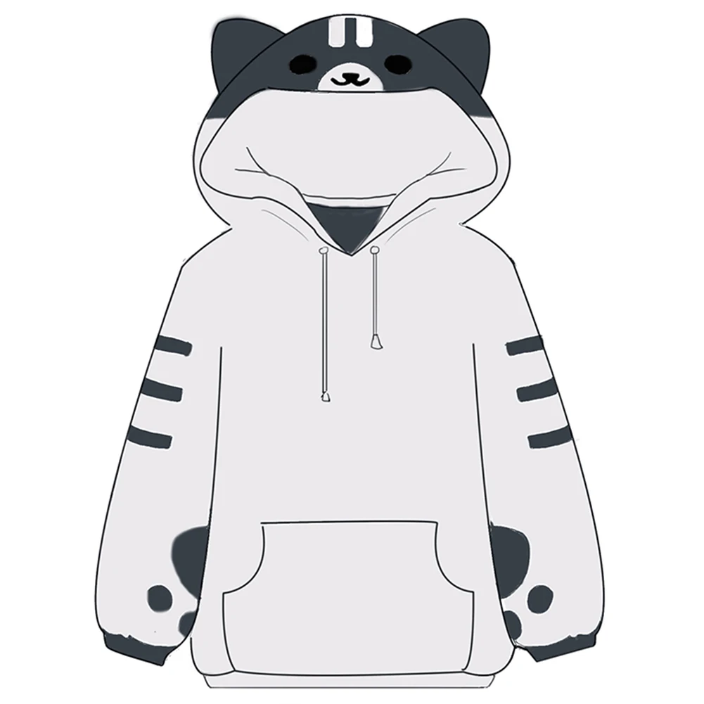 Костюм для косплея Game Neko atlifepo4 толстовка с капюшоном котом фланелевые свитера