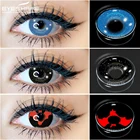Цветные контактные линзы EYESHARE для косплея на Хэллоуин, цветные контактные линзы ed для глаз, цветные контактные линзы для макияжа глаз, белые, красные
