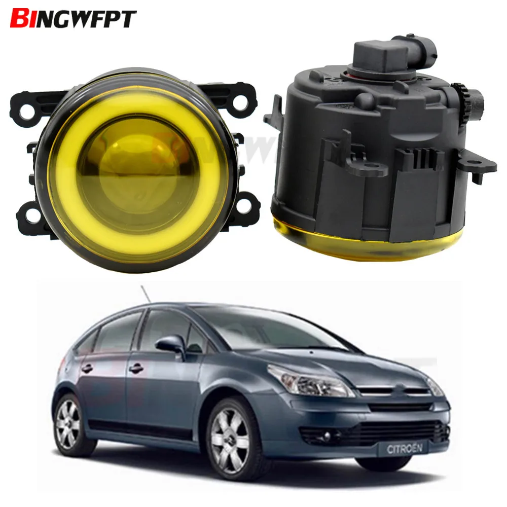 2 шт./пара Angel Eye с светодиодный Противотуманные фары для Citroen C4 хэтчбек LC 2004-2010 для Citroen C4 Coupe LA 2004-2010 для C4 салон