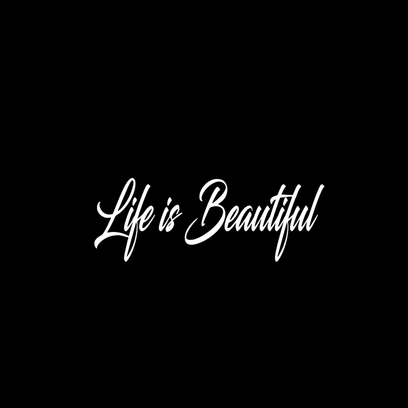 

Fashion Life Is Beautiful Vinyl Car-styling Car Sticker Decal Black Silver Graphical 18cm*7cm