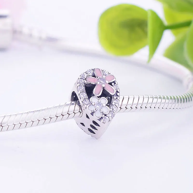 Женский браслет из серебра 925 пробы с цирконием|Бусины| |