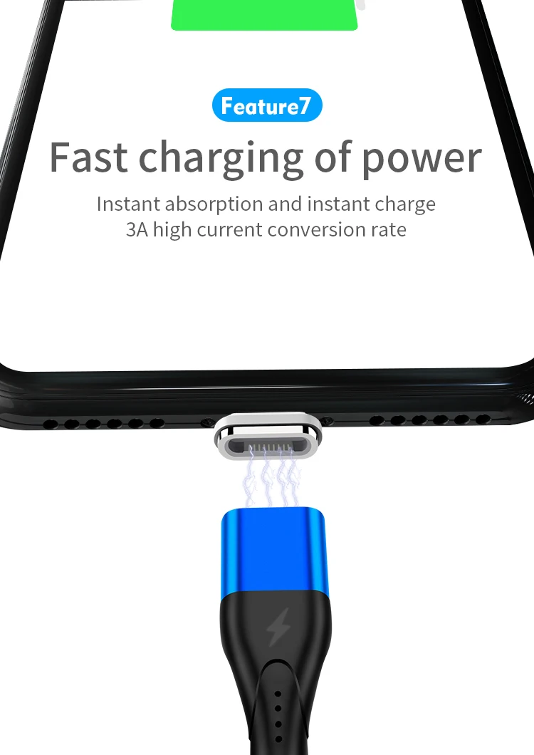 NOHON Магнитный кабель Micro usb type C Магнитный USB кабель передачи данных для быстрой зарядки для iPhone XS MAS X XR 8 7 6 6S магнит зарядное устройство для телефона