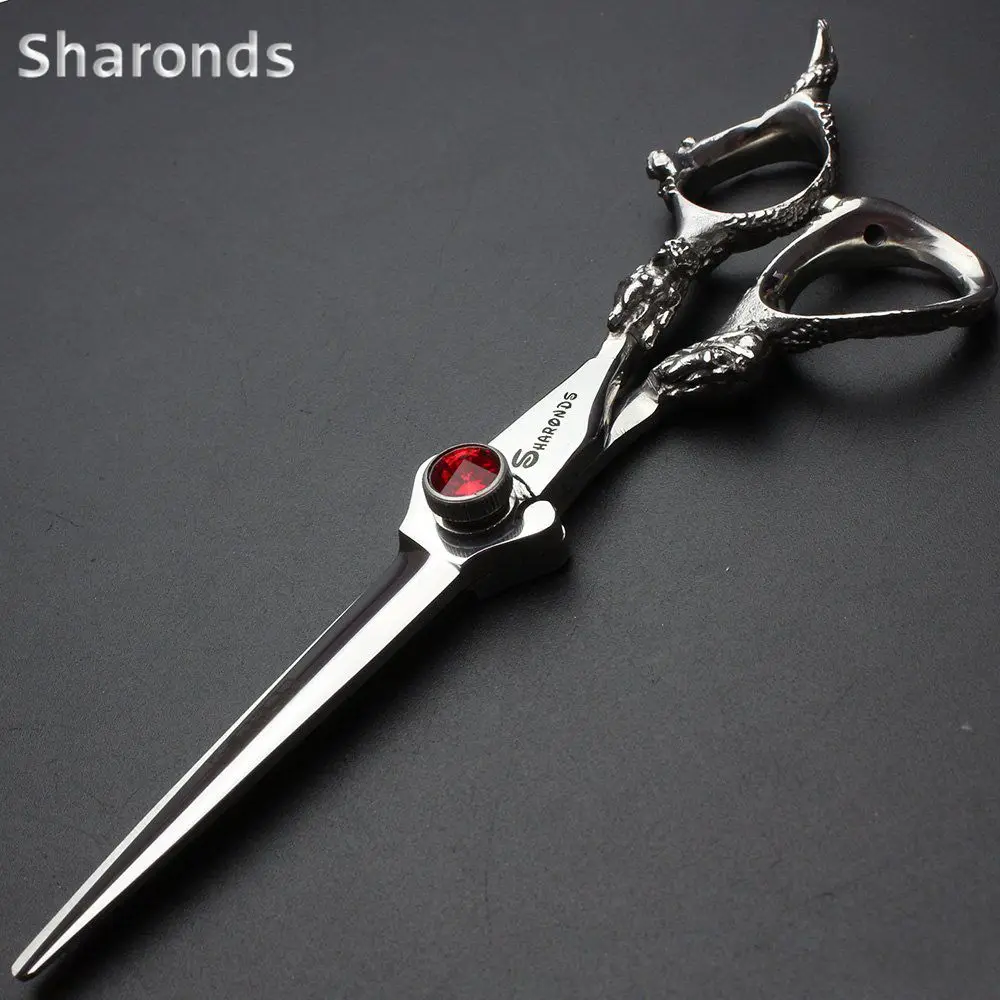 

Sharonds 6 polegada suprimentos loja de alta qualidade tesoura de corte de cabelo do barbeiro ferramenta de cabeleireiro tesoura