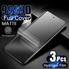 Матовая Гидрогелевая пленка 9999D для poco m3, x3, f3, xiaomi mi 11 lite, 10t, 9t, redmi note 8, 8t, 9, 10 pro, 9a, 9c, nfc, не стекло, 3 шт.